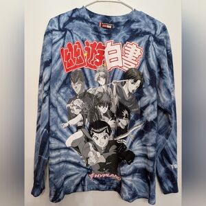 Hypland Yu Yu Hakusho Anime Long Sleeve T Shirt, Size M Tie Dye Manga Retro